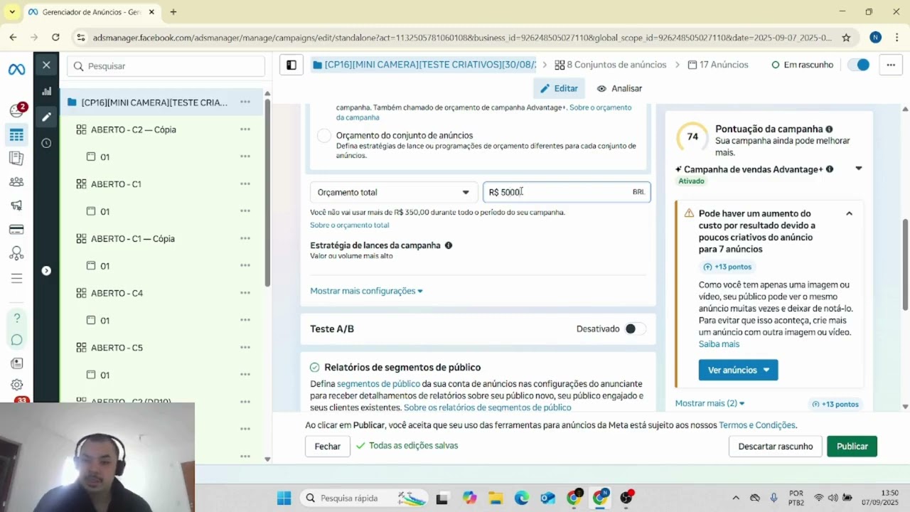 AULA 22   ORÇAMENTO TOTAL COM CONTROLE CPA BOM PRA HIGH TICKET E EUROPA COD