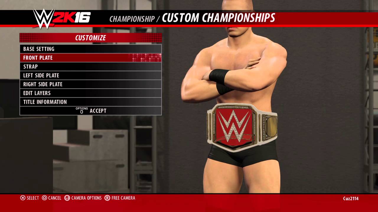 WWE 2K16 how to make The Women's Championship