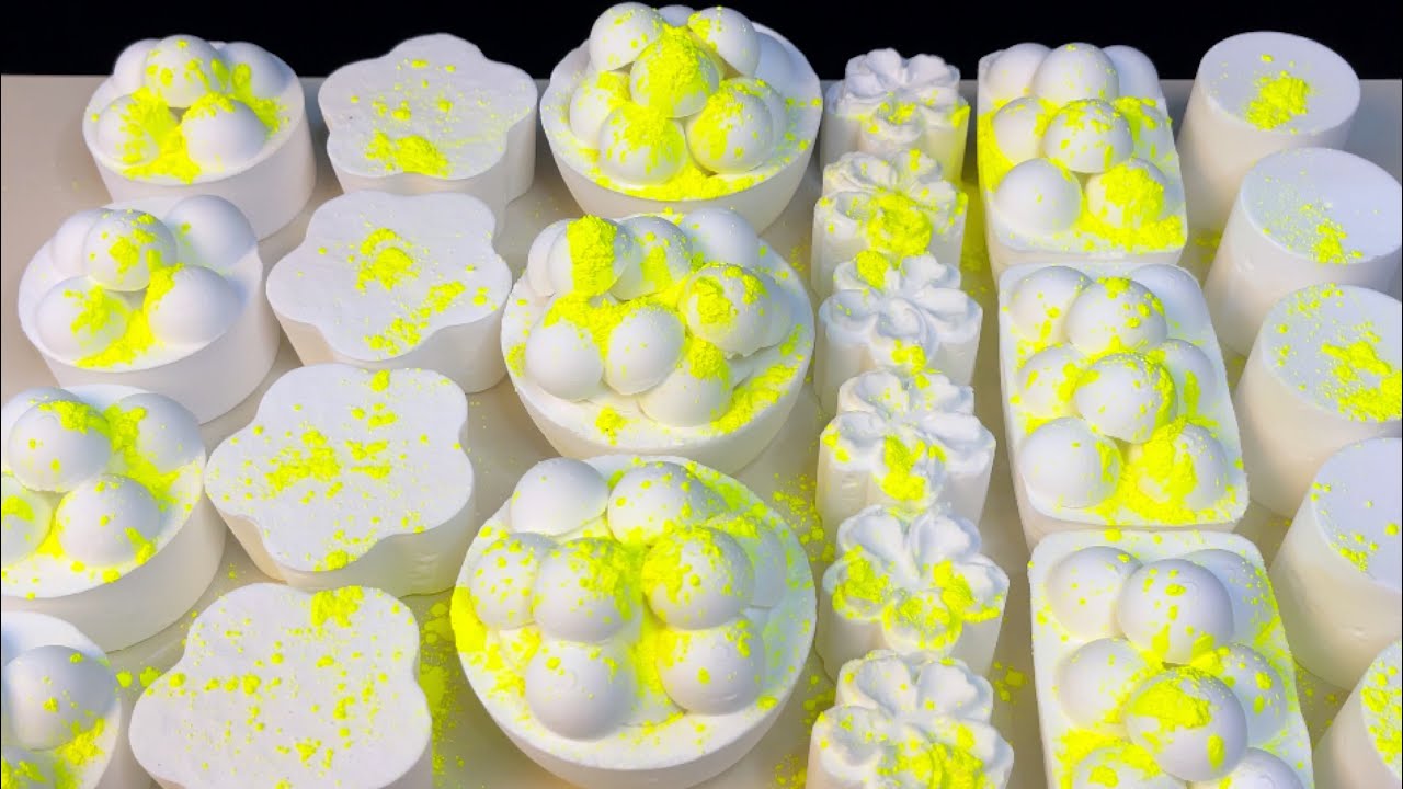 #ASMR Pure baking soda coloring neon yellow