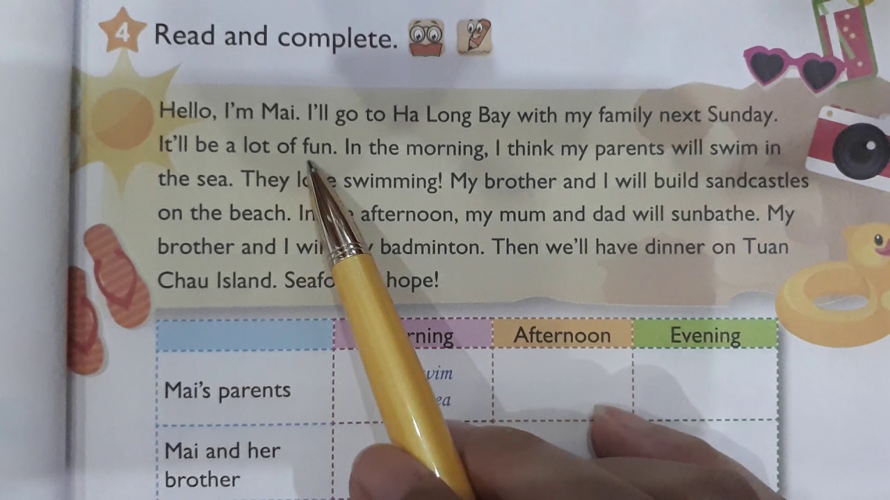 Tiếng anh lớp 5 Unit 5 lesson 3