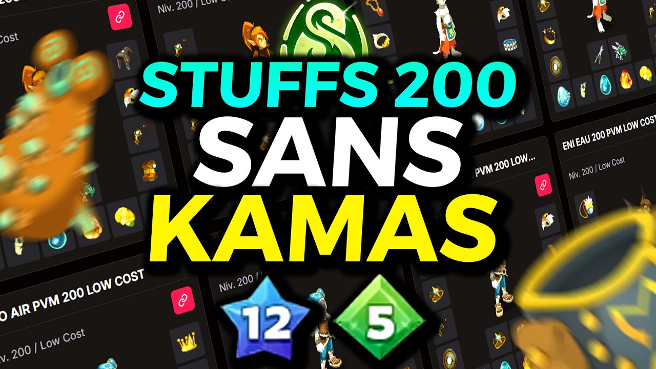 Les STUFFS 200 sans KAMAS de DOFUS 3 (PVM)