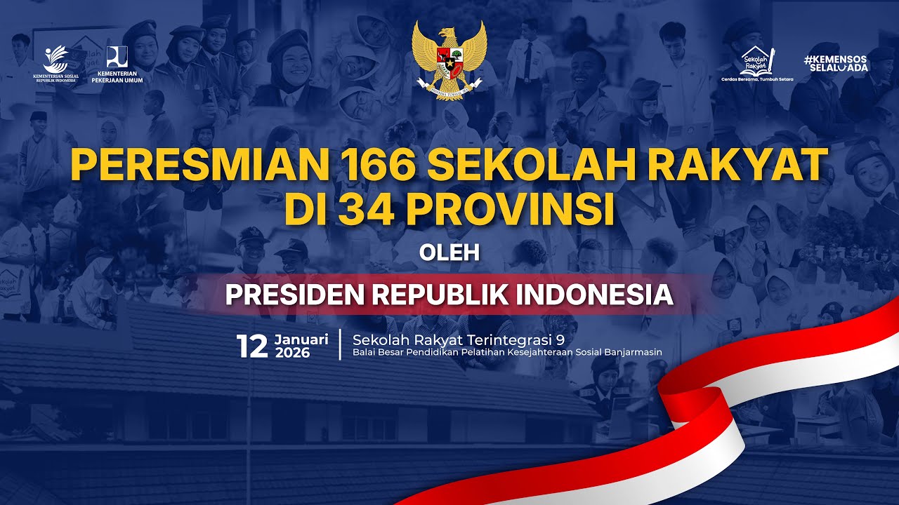 [LIVE] Peresmian Sekolah Rakyat Oleh Presiden Republik Indonesia