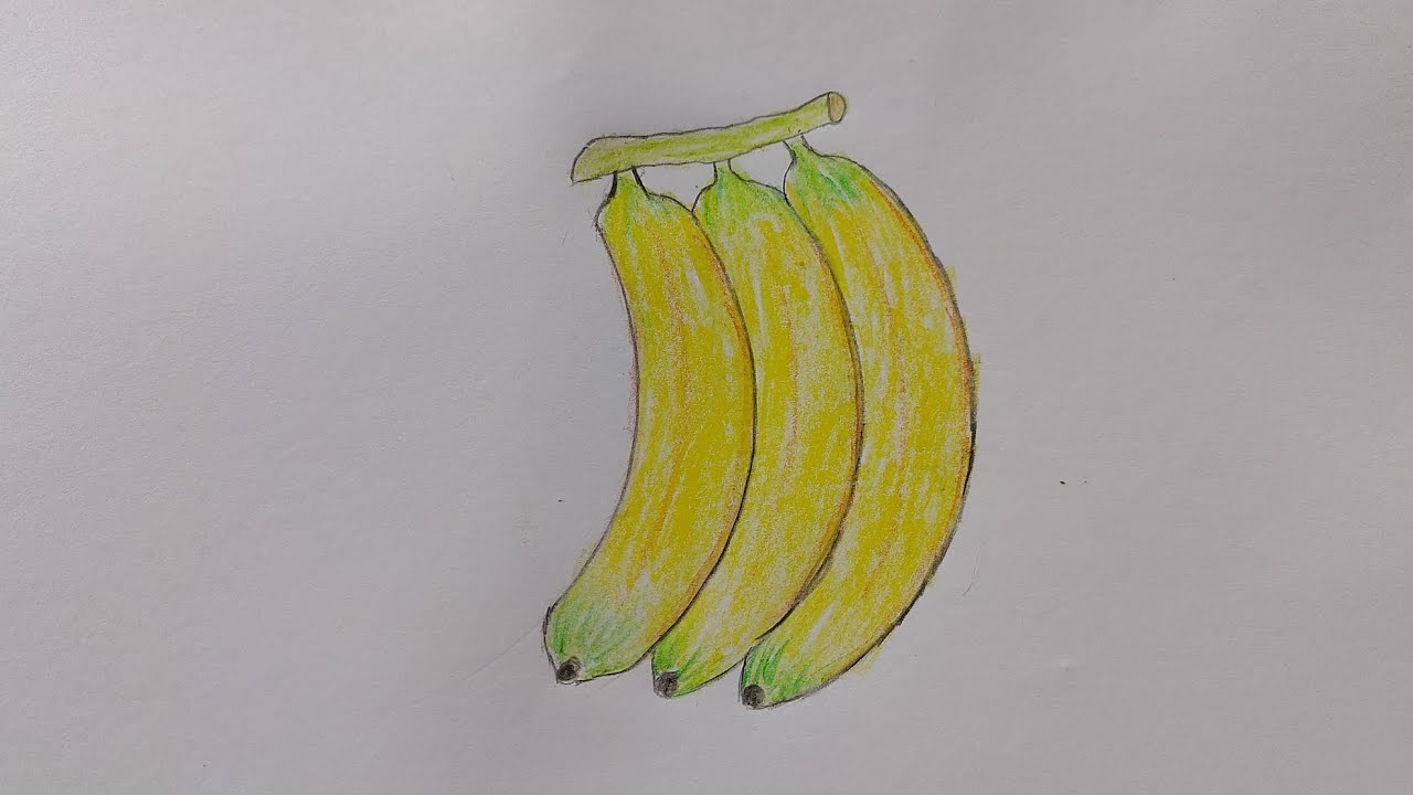 How to draw a Banana step by step drawing art video (very easy)