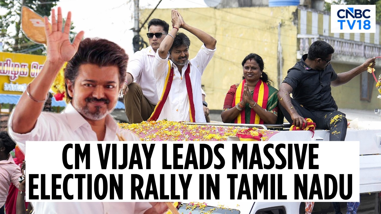 Tamil Nadu Bypoll: CM Vijay Draws Massive Crowd At Dharapuram Rally | N18V