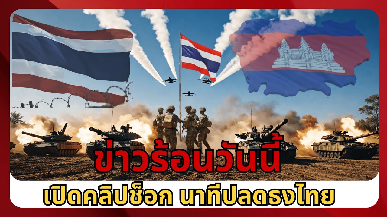 ด่วน! คลิปช็อก เกมพลิกวินาทีเดียว ทหารเขมรปลดธงไทย ก่อนถูกเล็งเป้า
