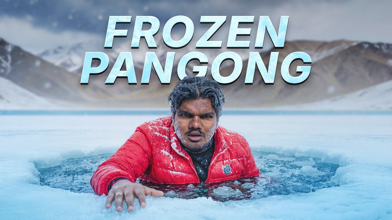 -35°C లో Frozen పాంగాంగ్ లేక్ | India’s Highest Salt Water Lake