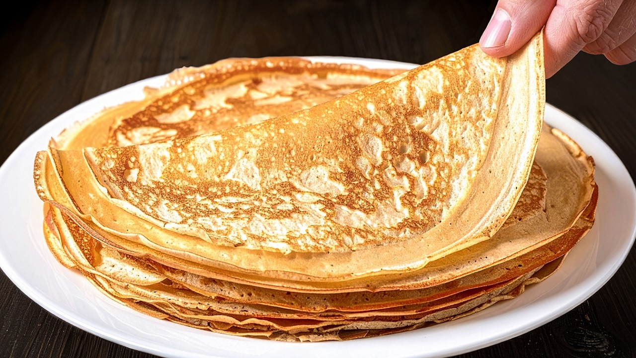 Erstaunliche Crêpes in 10 Minuten! Das Rezept meiner Oma für leckerste französische Pfannkuchen!