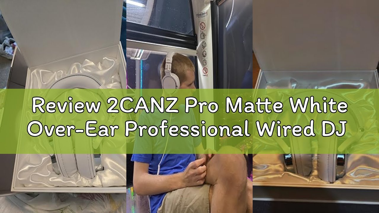 Review 2CANZ Pro Matte White Over-Ear Professional Wired DJ Headphones - Closed Back, Plush Ear Cush