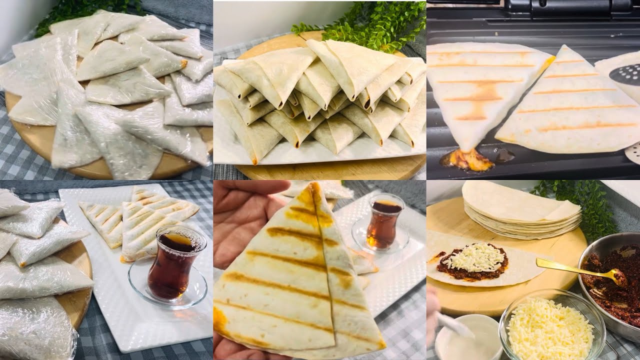 طريقه تفريز المثلثات بحشوه المحمره والجبنه لصفره وسحور رمضان🌙 #اكلات_سريعه #اكسبلور #وصات_رمضان