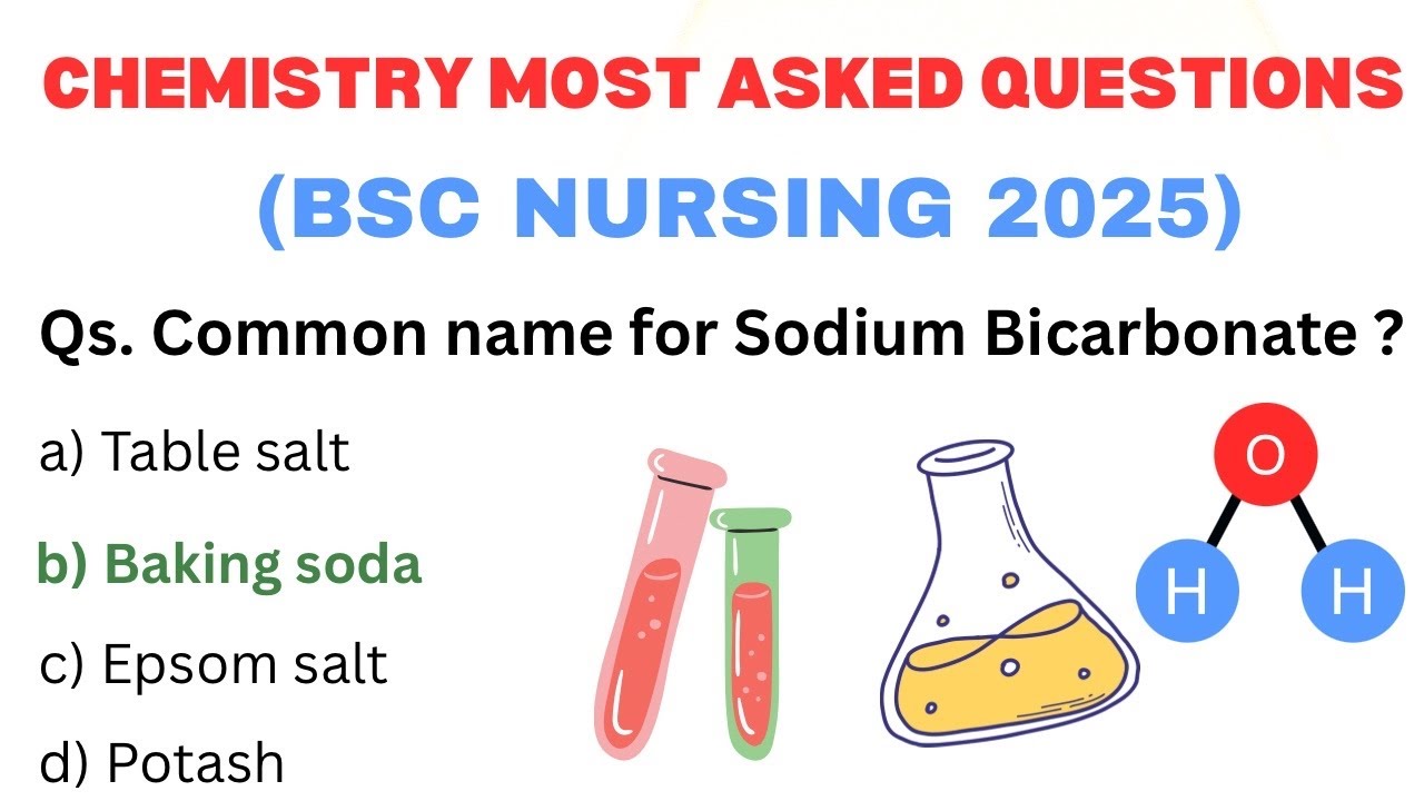 Bsc Nursing Entrance Exam Previous year Questions Practice Chemistry