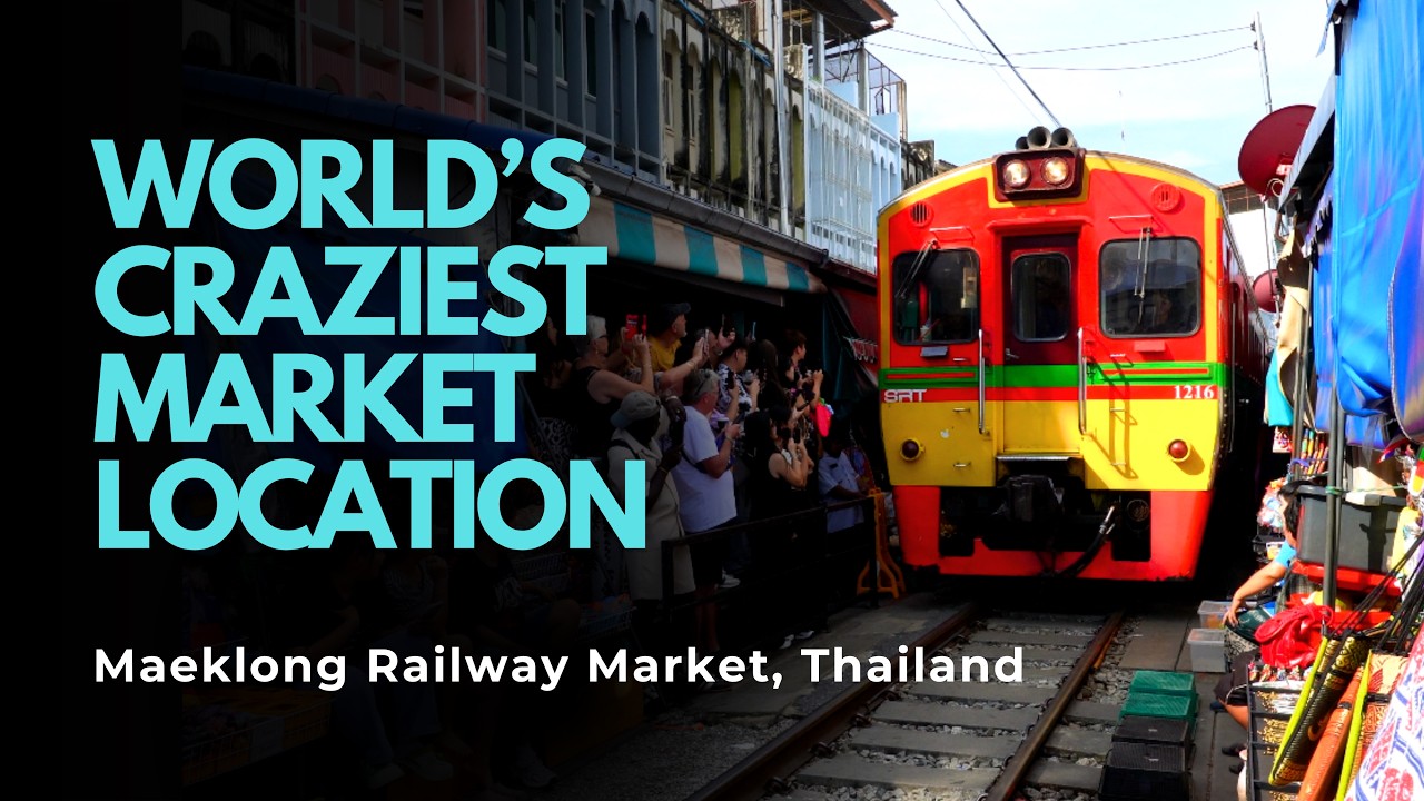 World's Craziest Market Location - Maeklong Railway Market, Thailand