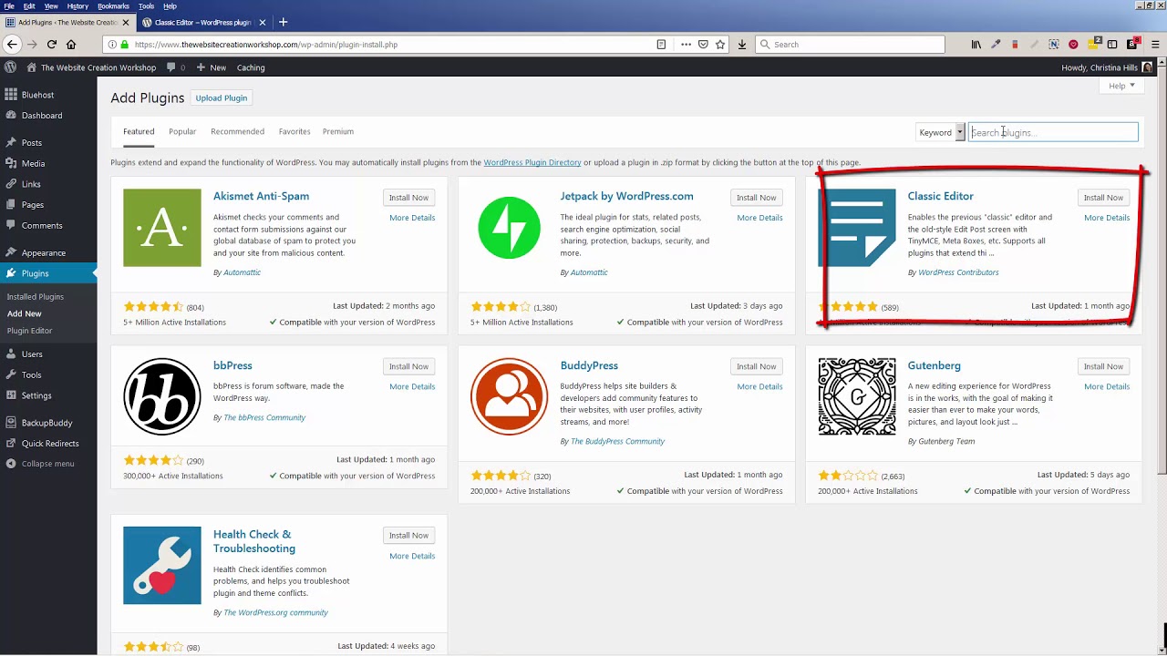 How to Install the Classic Editor for WordPress