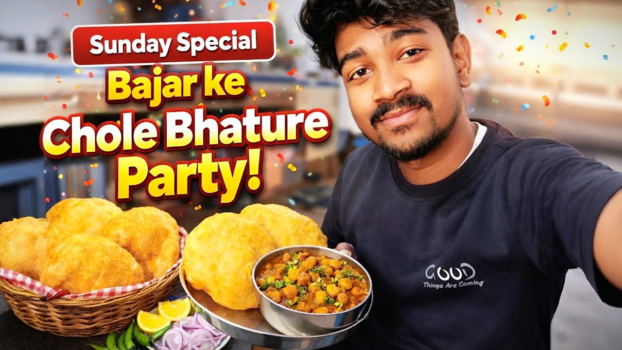 Sunday Special 😋 Bajaar Ke Chole Bhature Party | Family Vlog India