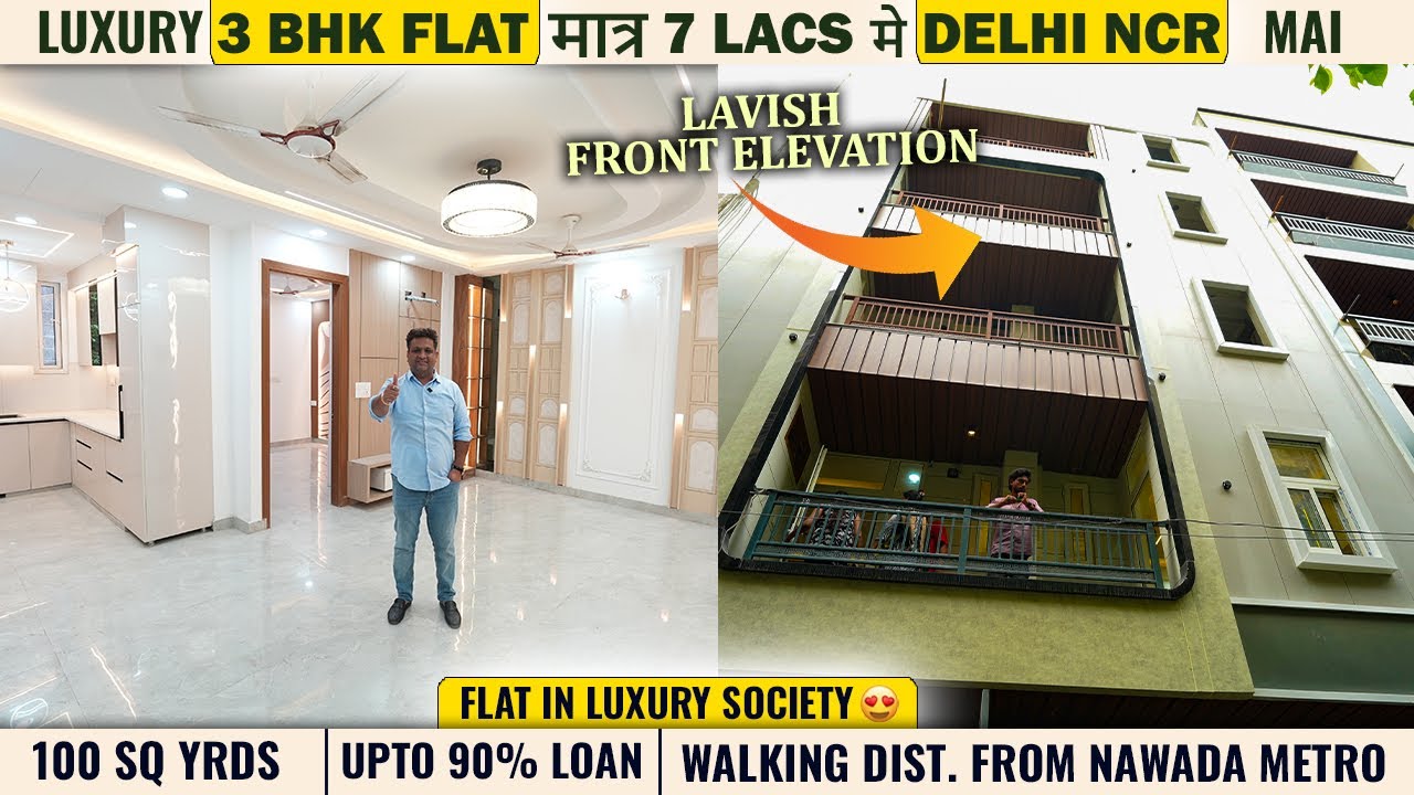 Affordable 3 BHK Flat Near Metro Station | Low Budget Home | Gaurav Homes | 3 BHK Flat