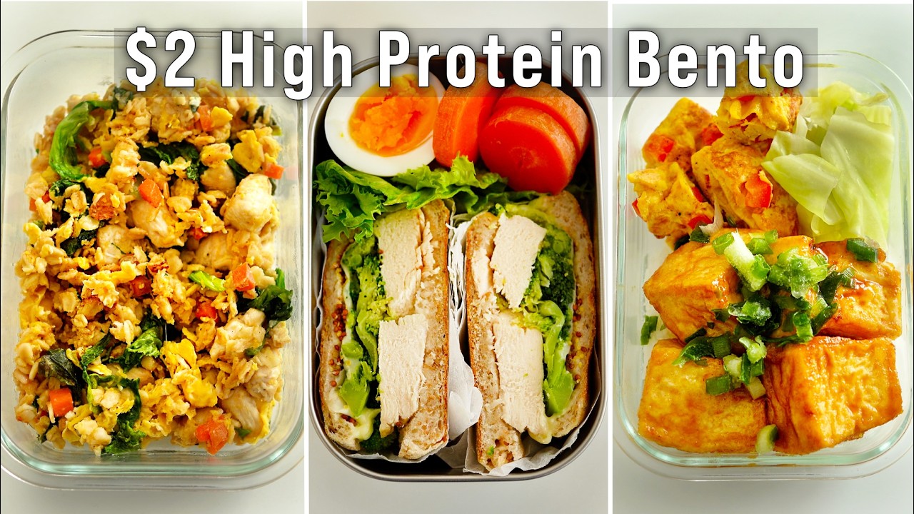 5 Budget Friendly High Protein Bento Boxes🤍✨ | Japanese Meal Prep Under $2