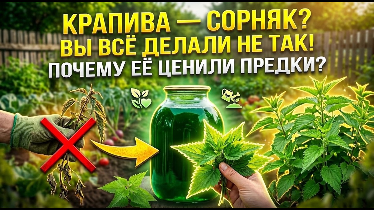 Самое ПОЛЕЗНОЕ растение в огороде, которое МЫ СЧИТАЕМ СОРНЯКОМ! | Почему предки собирали КРАПИВУ !?