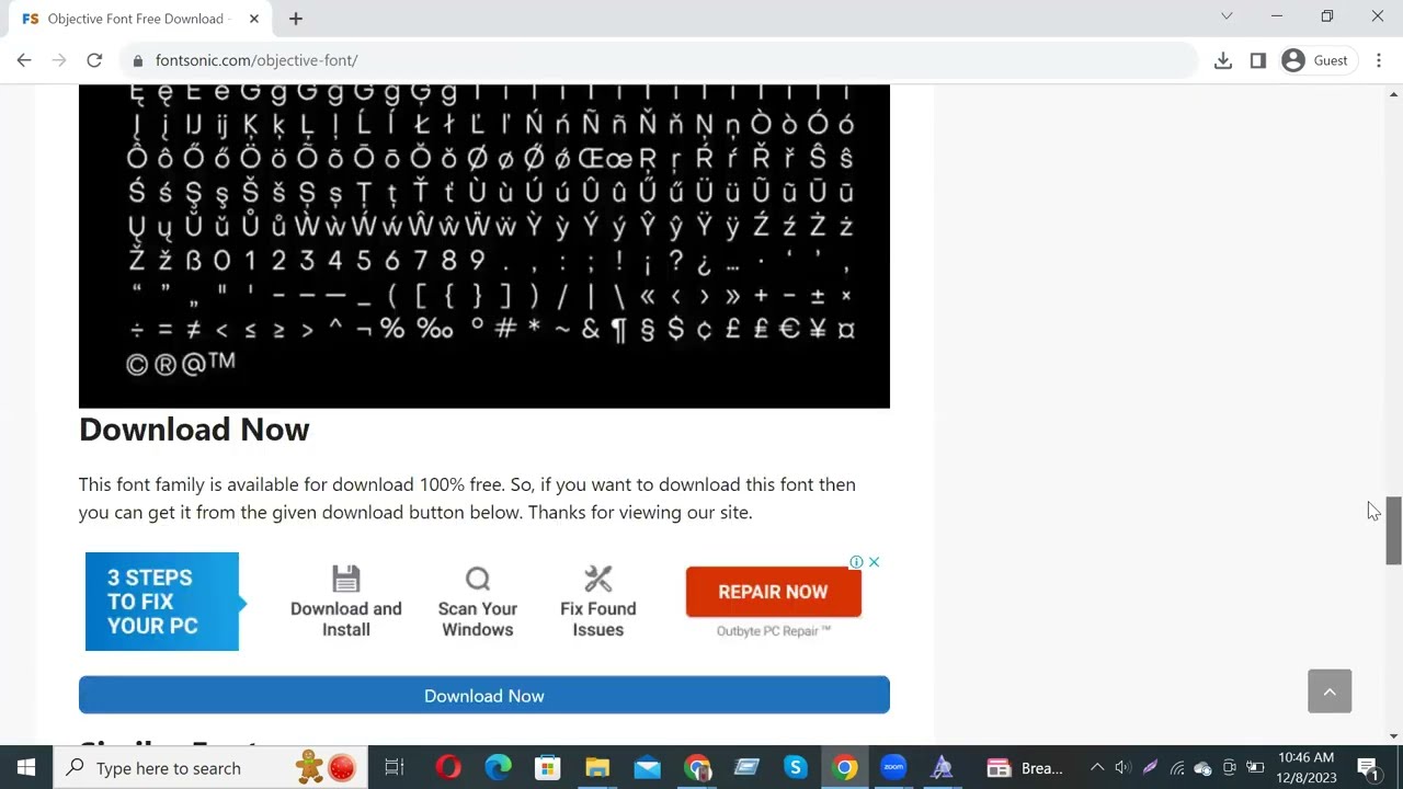 How to download and install Objective Font Free Download 