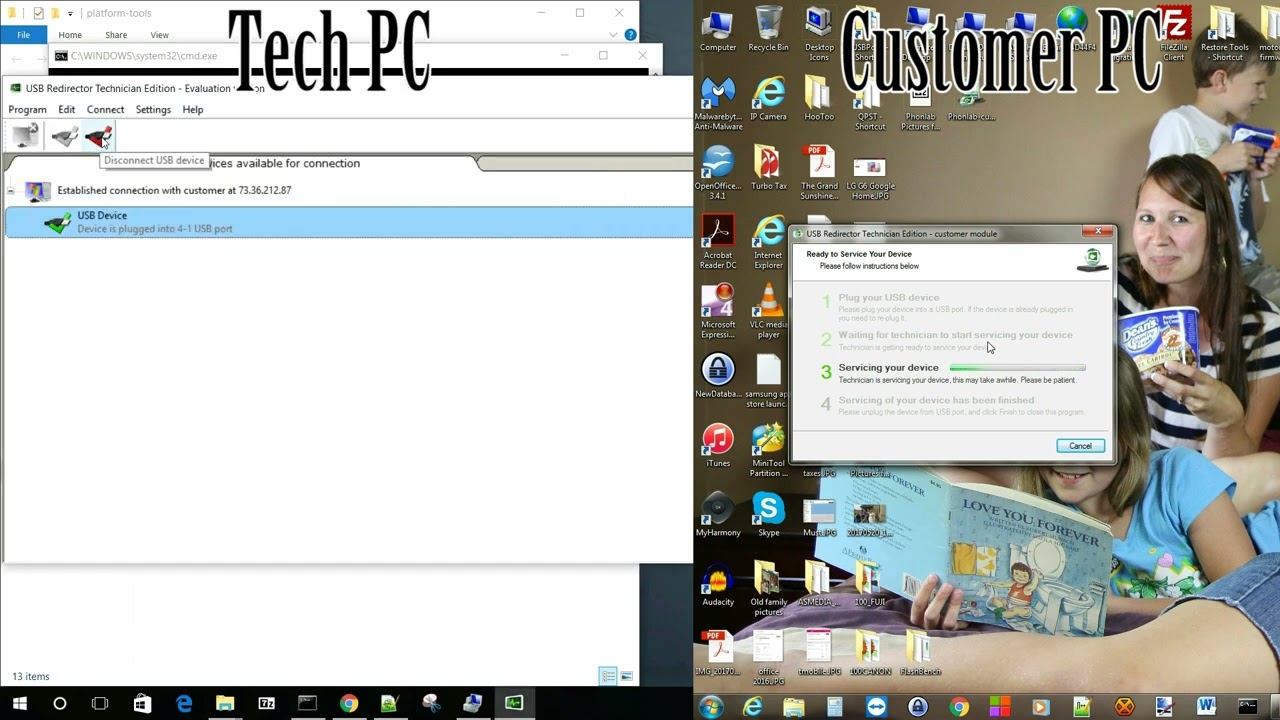 USB redirector remote repair session video 3 of 3