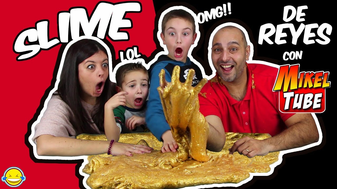 SLIME DE ORO DE REYES CON MIKELTUBE!! Hacemos Slime dorado! Making 1 Gallon of Golden King Slime