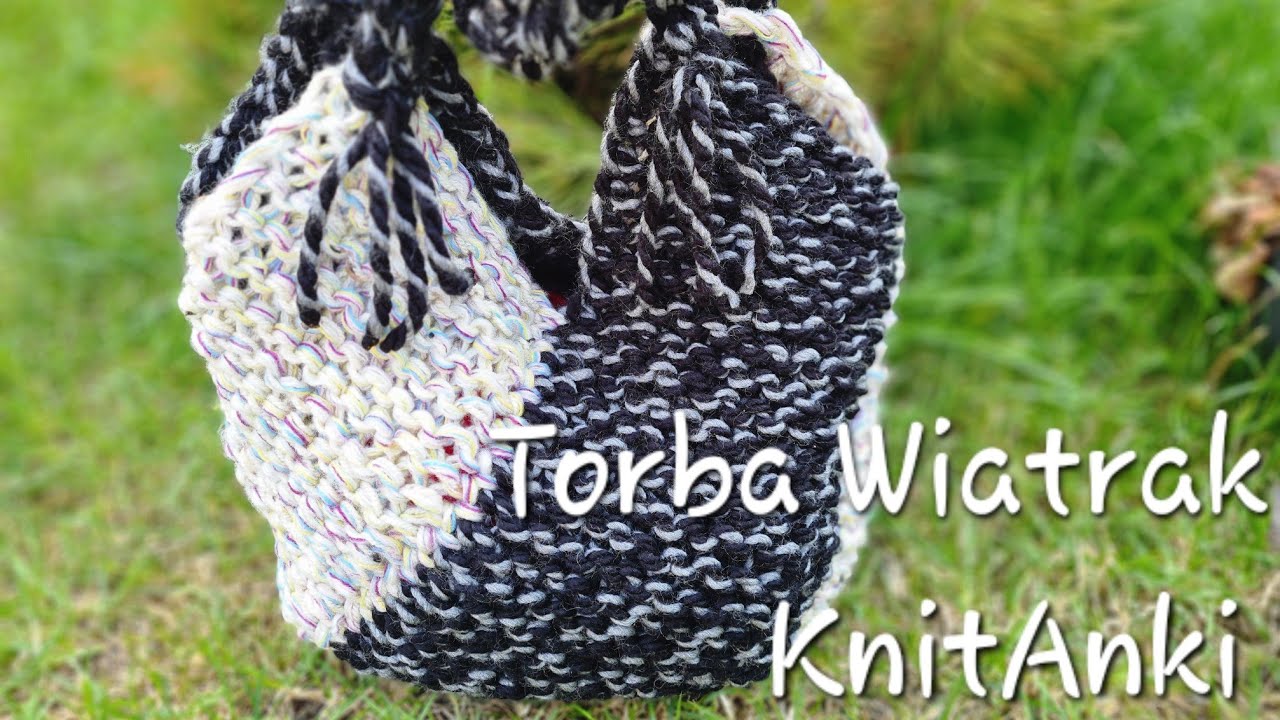 Torba Wiatrak na drutach #KnitAnki #druty #torba #knitting #bag #knittingpattern #nadrutach