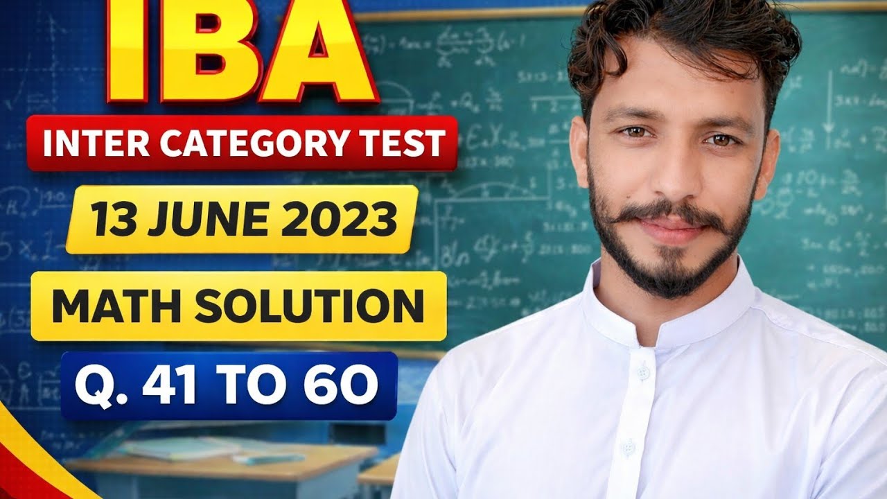 IBA Intermediate Category Math Paper 13 June 2023  Complete Solution (Sindhi) Ravi Kumar 
