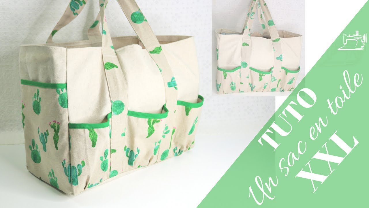 COMMENT COUDRE UN SAC  EN TOILE XXL / DIY CANVAS TOOL BAG
