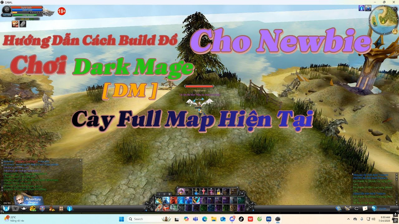 Cabal Origin VTC Cách lên đồ cho Newbie Dark Mage [DM] Hướng Dẫn Tân Thủ