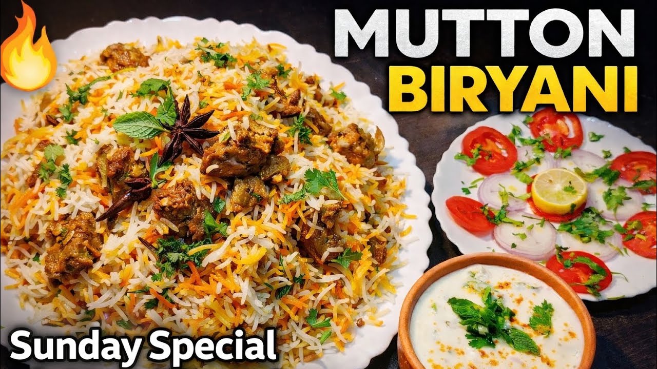  Weekend Special Dum Mutton Biryani |  Sunday Special Family Biryani | Real Dum Biryani | #biryani 