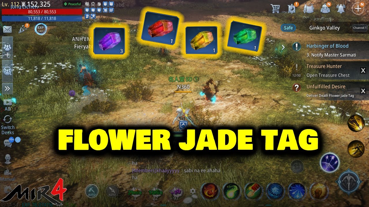 Flower Jade Tag for Congquest - MIR4(Tagalog)