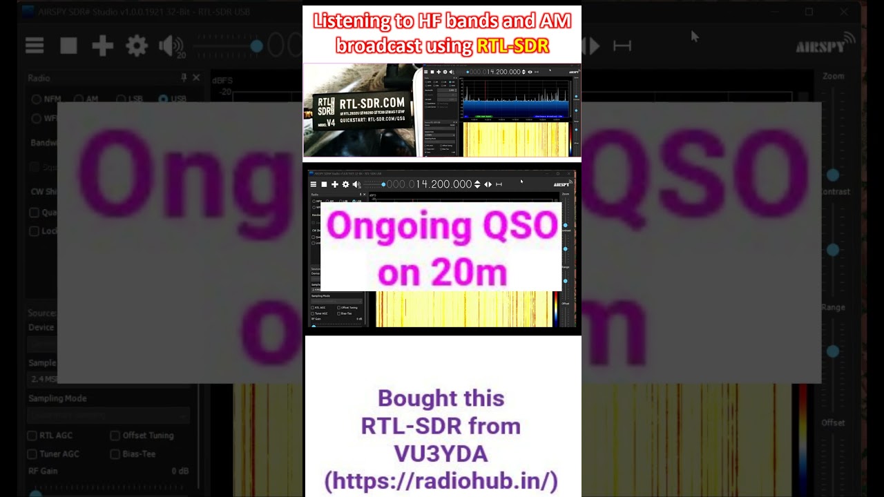 Listening to HF bands and AM broadcast using RTL-SDR