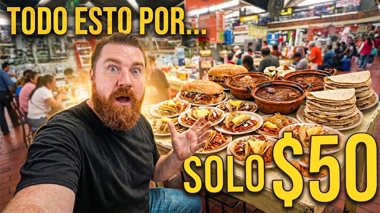 ALEMÁN probando Comida LEGENDARIA vs BARATA 😮🇲🇽 San Juan de Dios