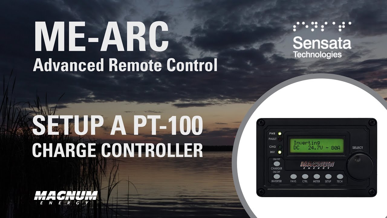 Setup a PT-100 Charge Controller with the ME-ARC Remote