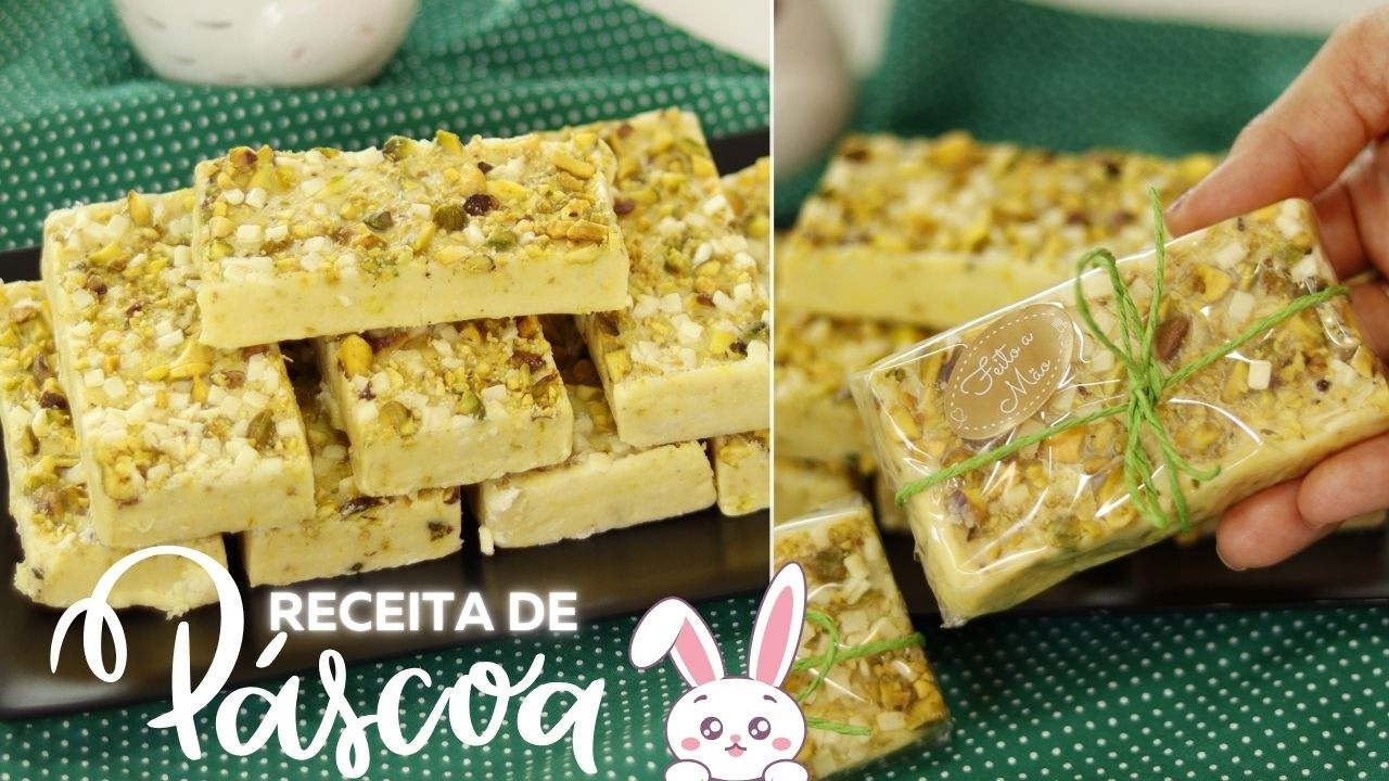O DOCE DO MOMENTO PARA FAZER E VENDER - FUDGE DE PISTACHE 🐰 RECEITA DE PÁSCOA 🥕 Dika da Naka