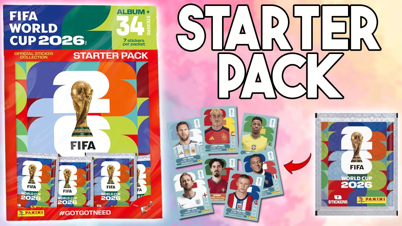 Распаковка стартового набора Panini FIFA World Cup 2026 Sticker Album!