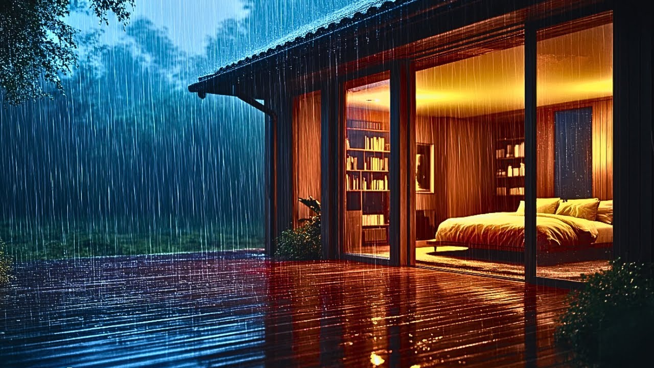🔴 Night Rain Sounds to Ease Overthinking – NO ADS | Relaxing Video