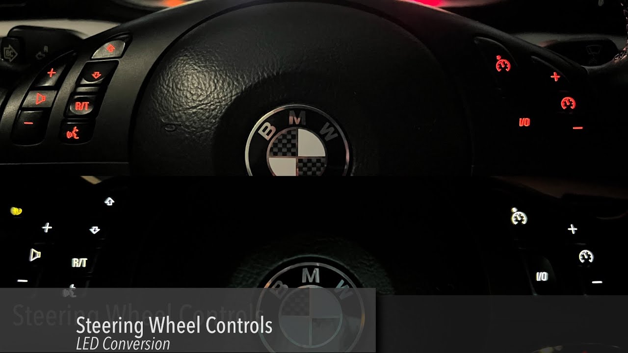 E46 BMW M3 Steering Wheel Controls LED Conversion