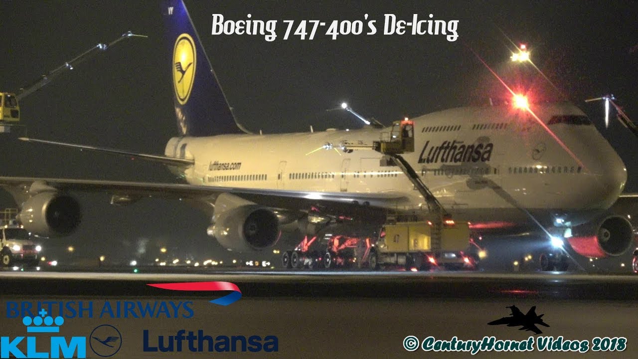 Three Boeing 747's De-Icing @ Toronto Pearson Int'l December 11, 2018