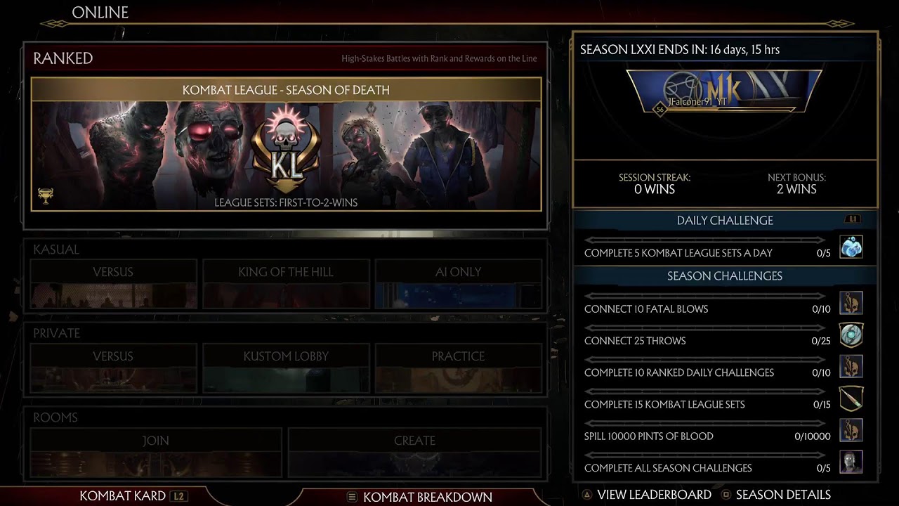 PS5|LIVE MK 11 !! - KOTH/ROOMS/KASUALS