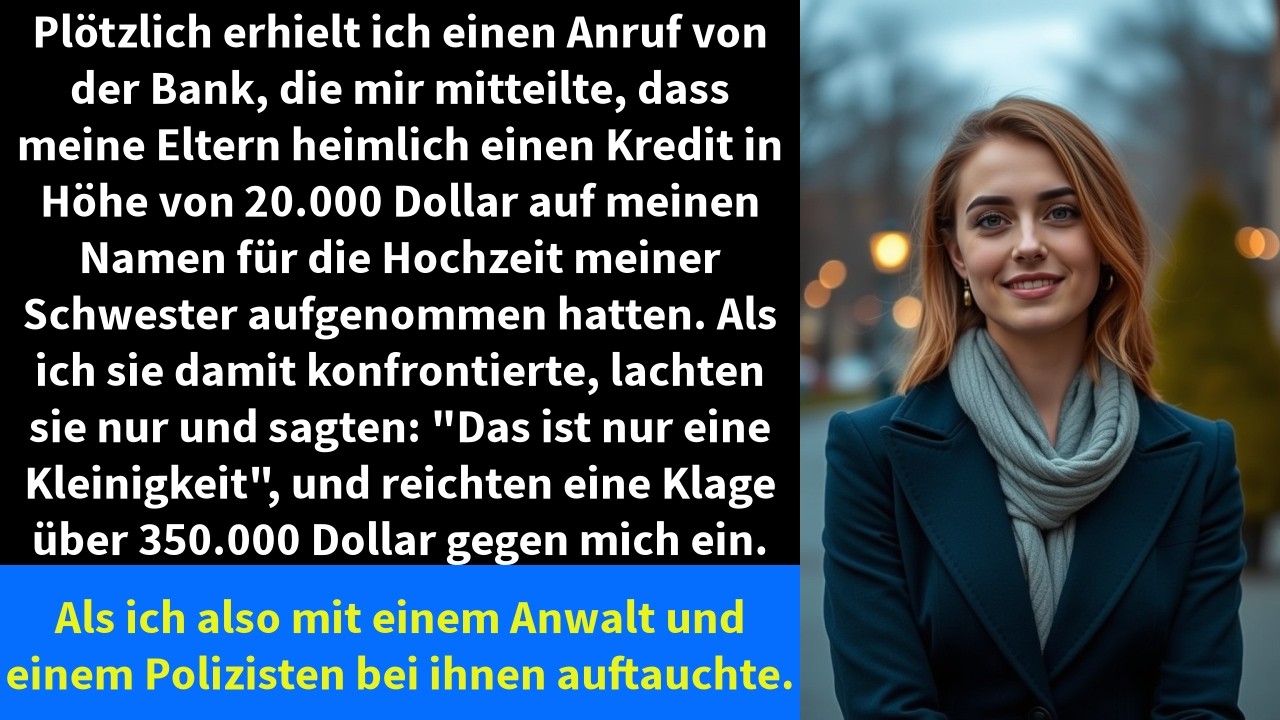 Plötzlich erhielt ich einen Anruf von der Bank, die mir mitteilte, dass meine Eltern heimlich einen