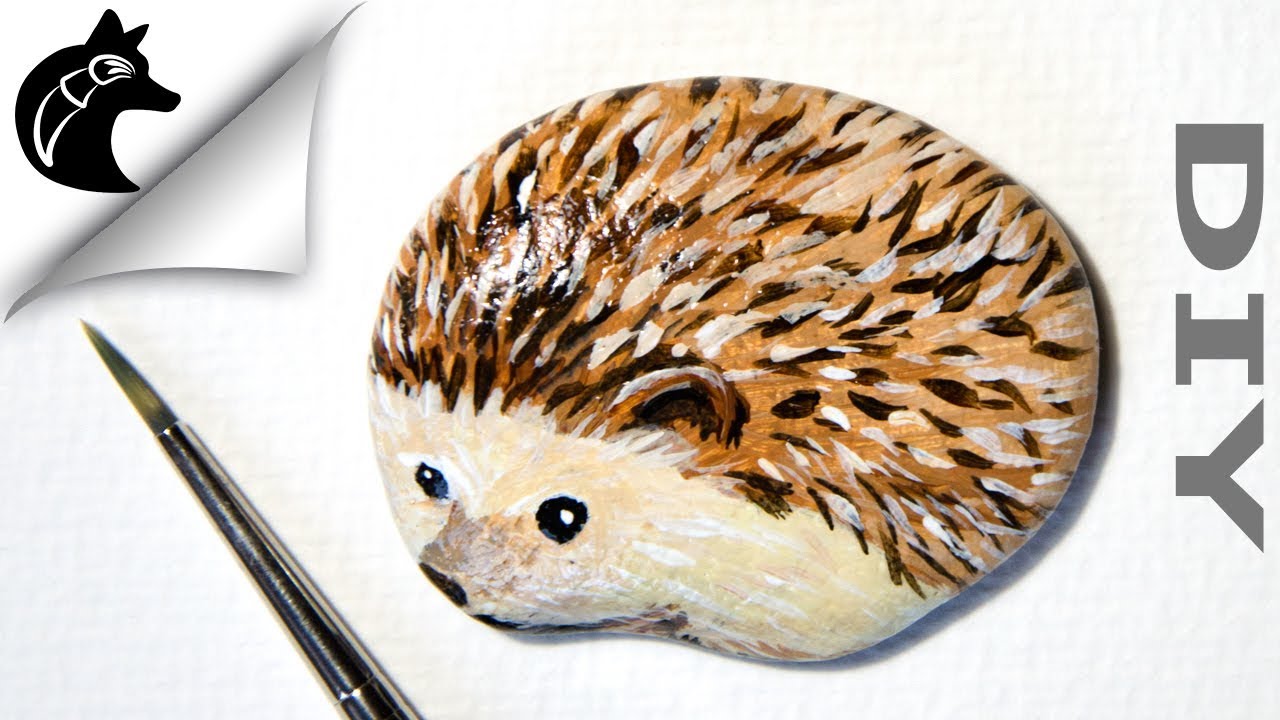 Rock Painting Tutorial For Beginners Hedgehog