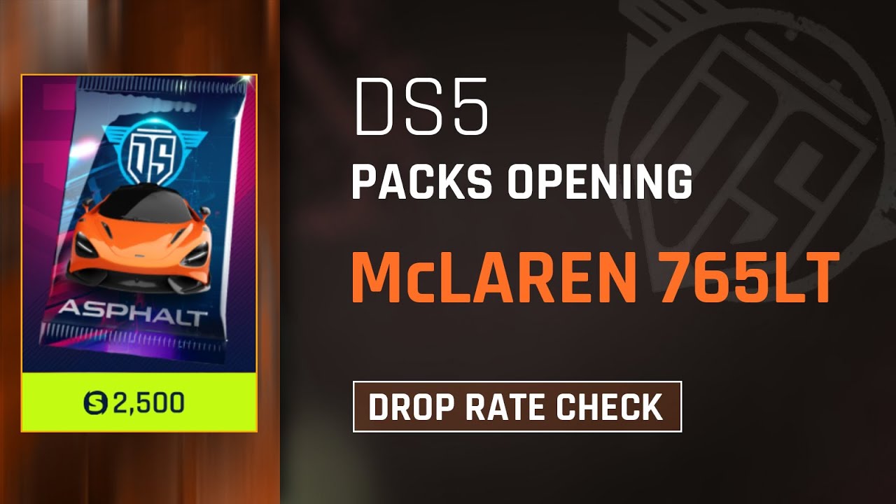 Asphalt 9 DRIVE SYNDICATE 5 - McLAREN 765LT Packs Opening To Check Drop Rate - Upgrade To 2⭐
