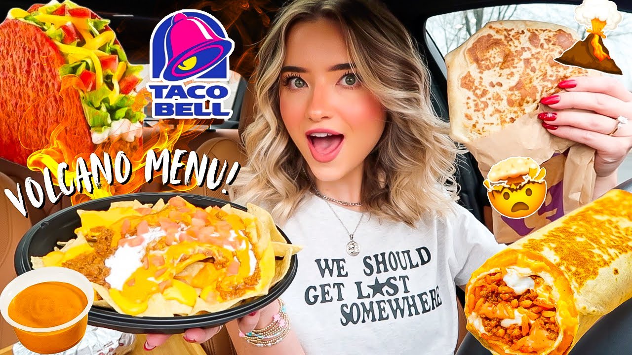Eating Taco Bell's Entire New VOLCANO Menu! 🤯🌋*these are a must try*