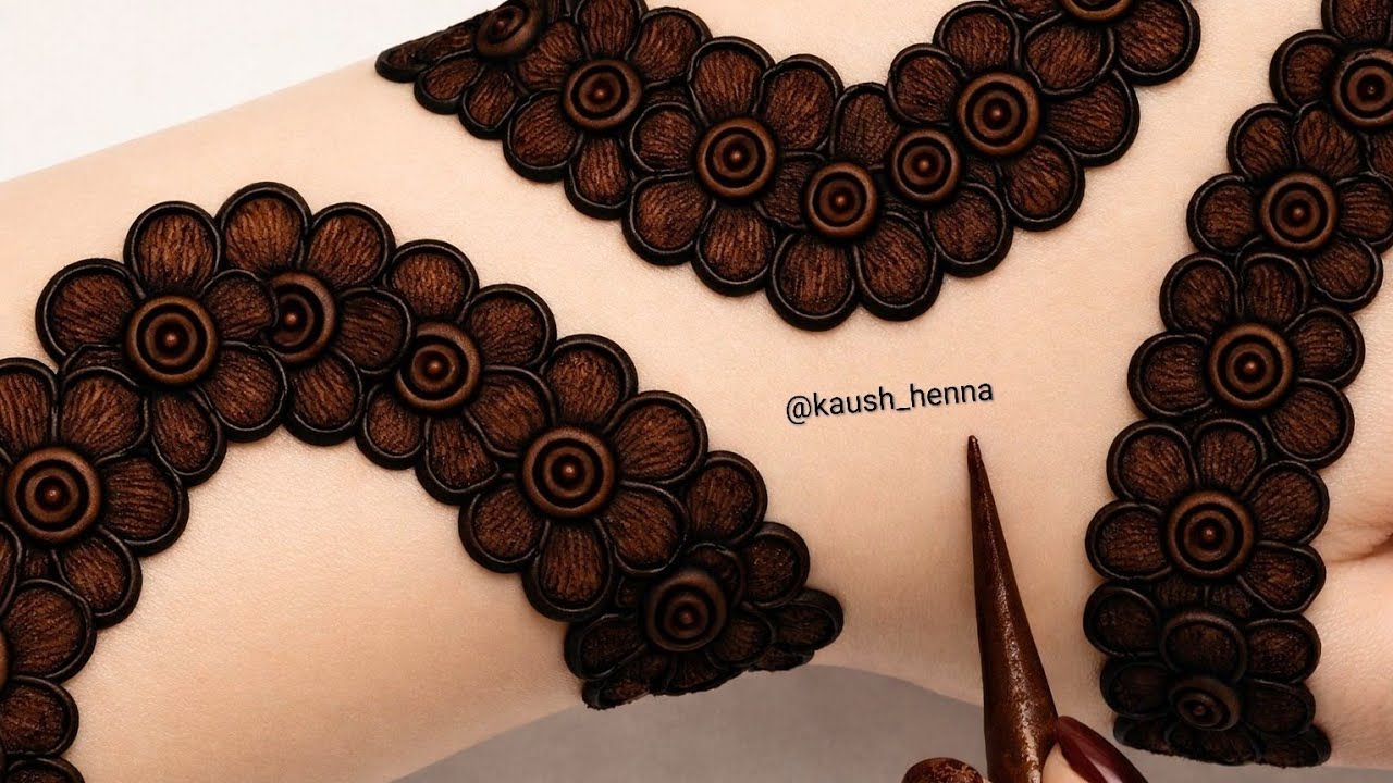 Very simple unique style mehndi design for back hand|new easy mehndi design 2025 | mehandi designs|