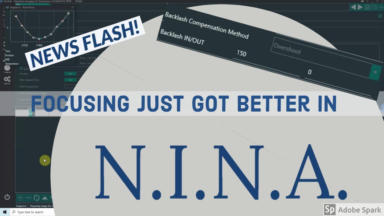 N.I.N.A. Focusing just got better and easier?! News Flash!