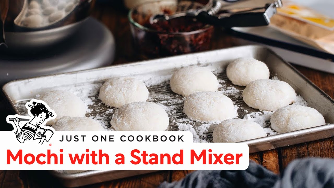 How to Make Mochi with a Stand Mixer スタンドミキサーで餅つき