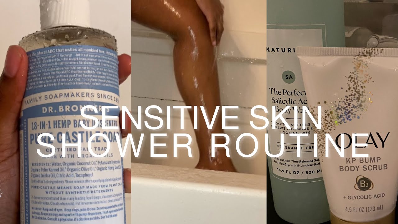 My Sensitive Skin Shower Routine| All fragrance free products!