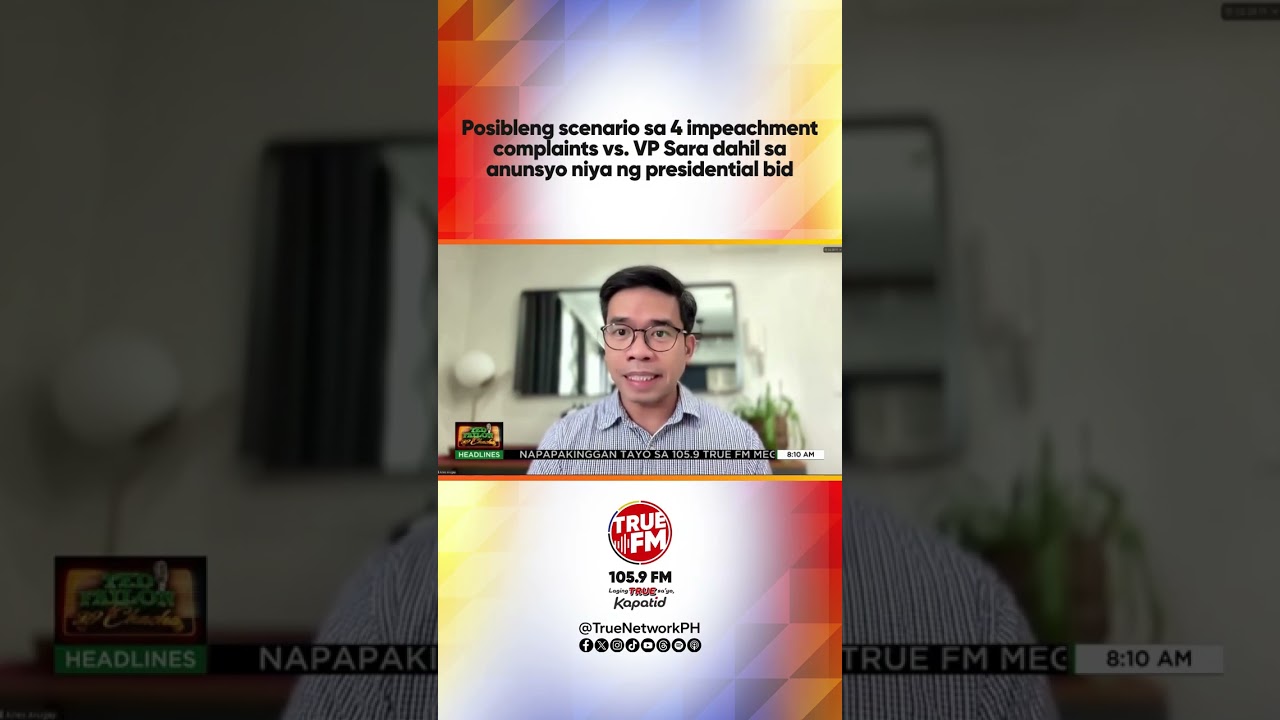 Posibleng scenario sa 4 impeachment complaints vs. VP Sara dahil sa anunsyo niya ng presidential bid