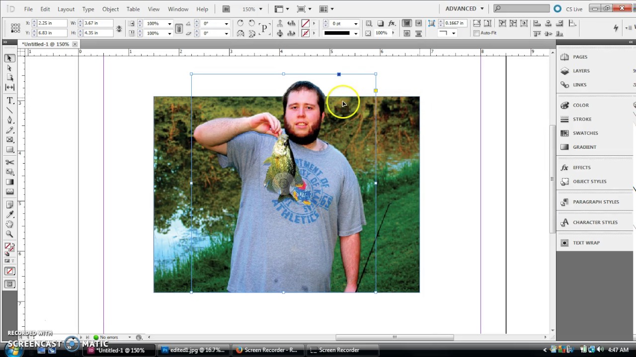 InDesign Tutorial: How to make photos pop out of their frame (LIKE 3-D!!!)