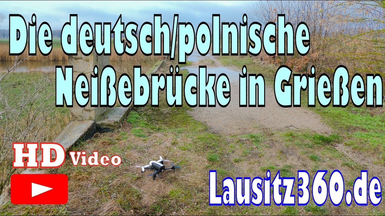 Die deutsch-polnische Neiße Brücke in Jänschwalde - Grießen von oben mit Drohne