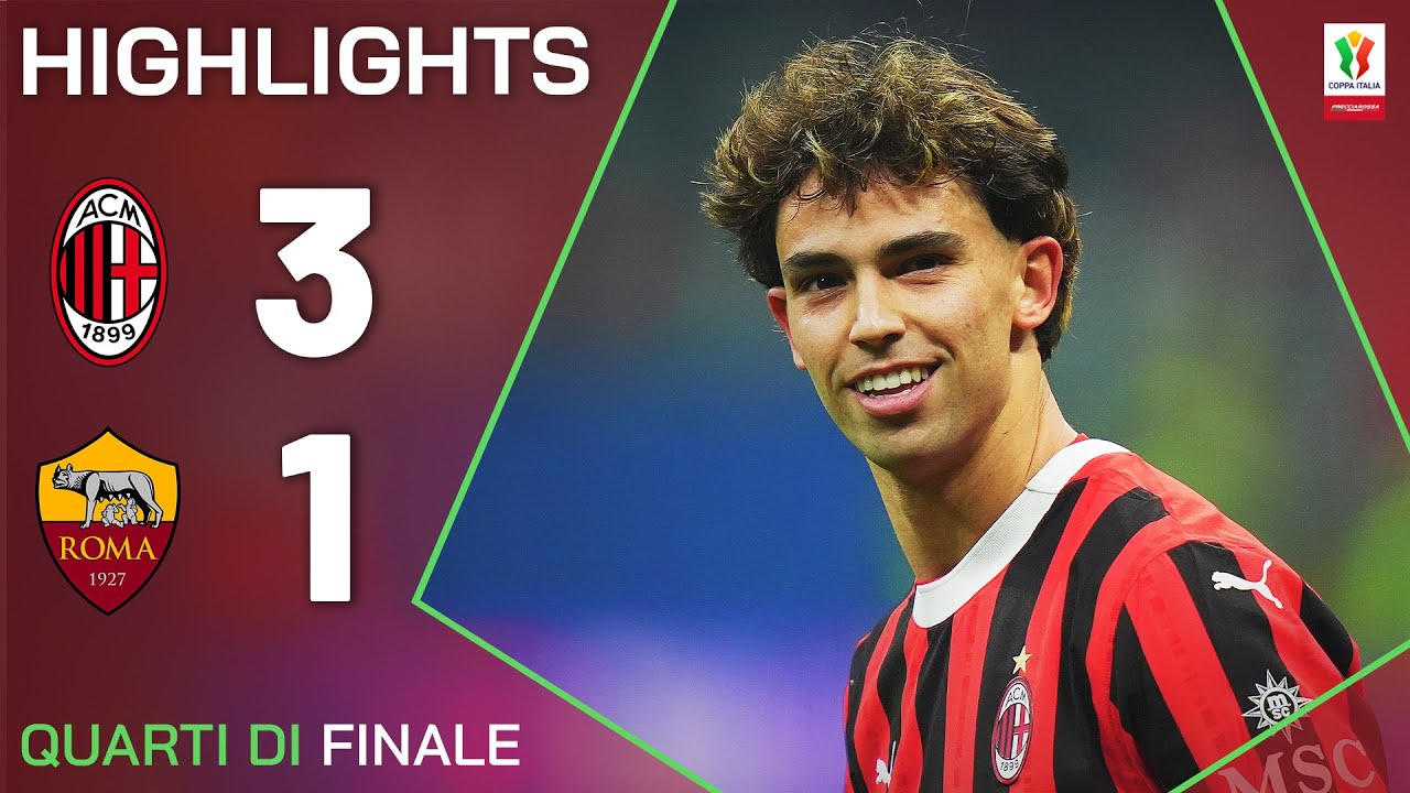 MILAN-ROMA 3-1 | HIGHLIGHTS | QUARTI DI FINALE | Coppa Italia Frecciarossa 2024/25